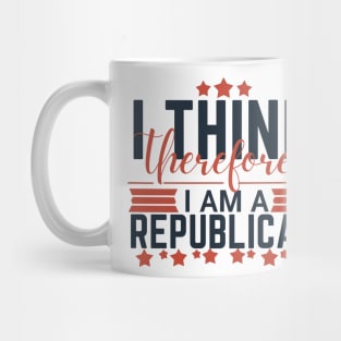 Conservative by Conviction: I Think Therefore I Am a Republican Mug